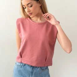 Καλύτερες κριτικές για 😀 Noobass Αμάνικο Cropped φουτεράκι με βάτες - Ροδί 🥰 -Φορέματα Εκπτώσεις amaniko cropped fouteraki me vates 88560 uvt0