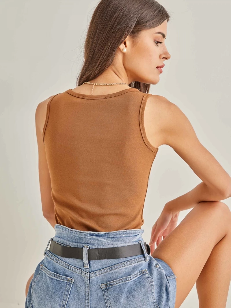 Κουπόνι ❤️ The Fashion Project Basic αμάνικο αθλητικό Top - Καφέ ⭐ 6 Κουπόνι ❤️ The Fashion Project Basic αμάνικο αθλητικό Top - Καφέ ⭐ - Image 6