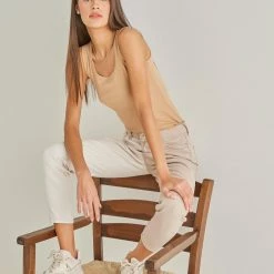 Best Pirce 👍 The Fashion Project Basic αμάνικο αθλητικό Top - Caramel 🎁