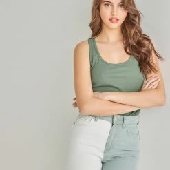 Αγορά 🧨 The Fashion Project Basic αμάνικο τοπάκι με αθλητική πλάτη - Χακί 😍 7 Αγορά 🧨 The Fashion Project Basic αμάνικο τοπάκι με αθλητική πλάτη - Χακί 😍 -Φορέματα Εκπτώσεις basic amaniko topaki me athlitiki plati 88925 wknw