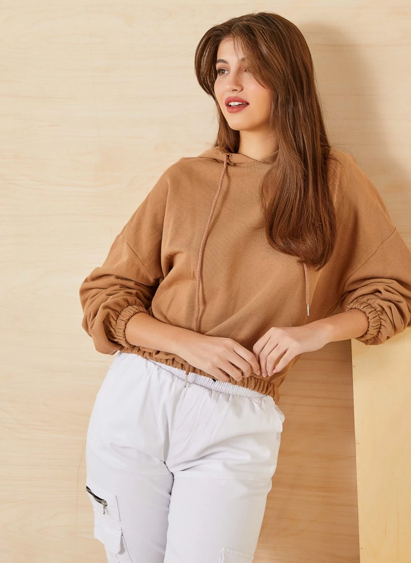 Καλύτερη πώληση ⭐ The Fashion Project Basic φουτεράκι με λάστιχο στο τελείωμα - Κάμελ ⭐ 4 Καλύτερη πώληση ⭐ The Fashion Project Basic φουτεράκι με λάστιχο στο τελείωμα - Κάμελ ⭐ - Image 4