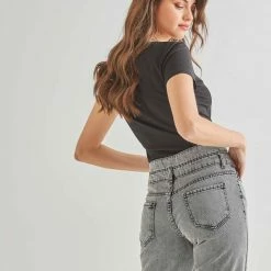 Καλύτερη πώληση 🔥 The Fashion Project Βαμβακερό κοντομάνικο T-shirt - Μαύρο 🛒 9 Καλύτερη πώληση 🔥 The Fashion Project Βαμβακερό κοντομάνικο T-shirt - Μαύρο 🛒 -Φορέματα Εκπτώσεις basic kontomaniko t shirt 89892 xg54