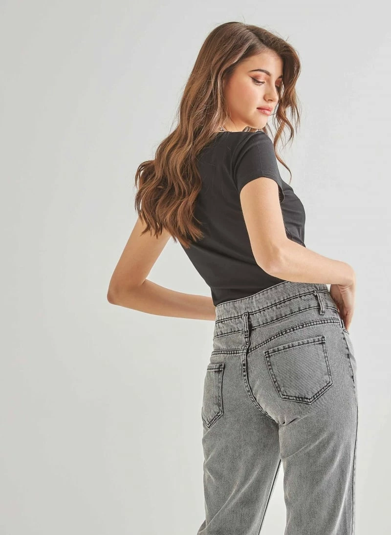 Καλύτερη πώληση 🔥 The Fashion Project Βαμβακερό κοντομάνικο T-shirt - Μαύρο 🛒 5 Καλύτερη πώληση 🔥 The Fashion Project Βαμβακερό κοντομάνικο T-shirt - Μαύρο 🛒 - Image 5