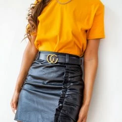 Φορέματα Εκπτώσεις 29 Προϋπολογισμός ✔️ The Fashion Project Βαμβακερό 100% T-shirt - Μουσταρδί 💯