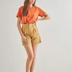 Νέος 😉 The Fashion Project Βαμβακερό 100% T-shirt - Κεραμιδί 🥰 -Φορέματα Εκπτώσεις basic t shirt 89889 db1p