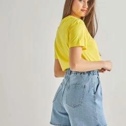 Πολύ καλή προσφορά 🤩 The Fashion Project Βαμβακερό 100% T-shirt - Κίτρινο 🥰 5 Πολύ καλή προσφορά 🤩 The Fashion Project Βαμβακερό 100% T-shirt - Κίτρινο 🥰 -Φορέματα Εκπτώσεις basic t shirt 89890 l45m