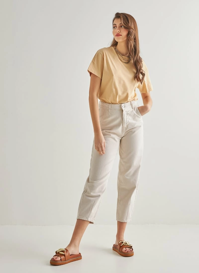 Αγορά 🌟 The Fashion Project Βαμβακερό 100% T-shirt - Μπεζ 🧨 2 Αγορά 🌟 The Fashion Project Βαμβακερό 100% T-shirt - Μπεζ 🧨 - Image 2