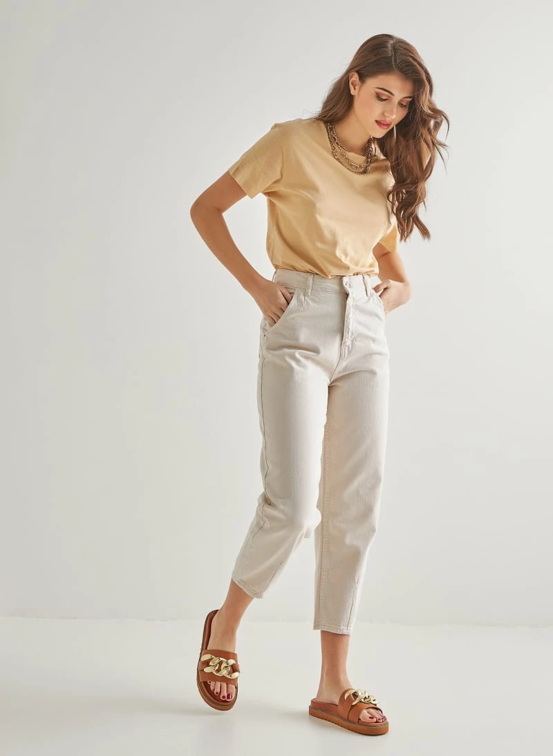 Αγορά 🌟 The Fashion Project Βαμβακερό 100% T-shirt - Μπεζ 🧨 4 Αγορά 🌟 The Fashion Project Βαμβακερό 100% T-shirt - Μπεζ 🧨 - Image 4