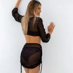 Best Pirce 💯 The Fashion Project Beachwear φούστα με τοπάκι - Μαύρο 🔔 -Φορέματα Εκπτώσεις beachwear set fousta me top 103445 cj4y