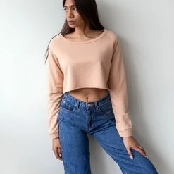 Κουπόνι ✔️ The Fashion Project Cropped φούτερ με ανοιχτή λαιμόκοψη - Caramel 🛒 -Φορέματα Εκπτώσεις cropped fouter me anoixti laimokopsi 88232 pdni