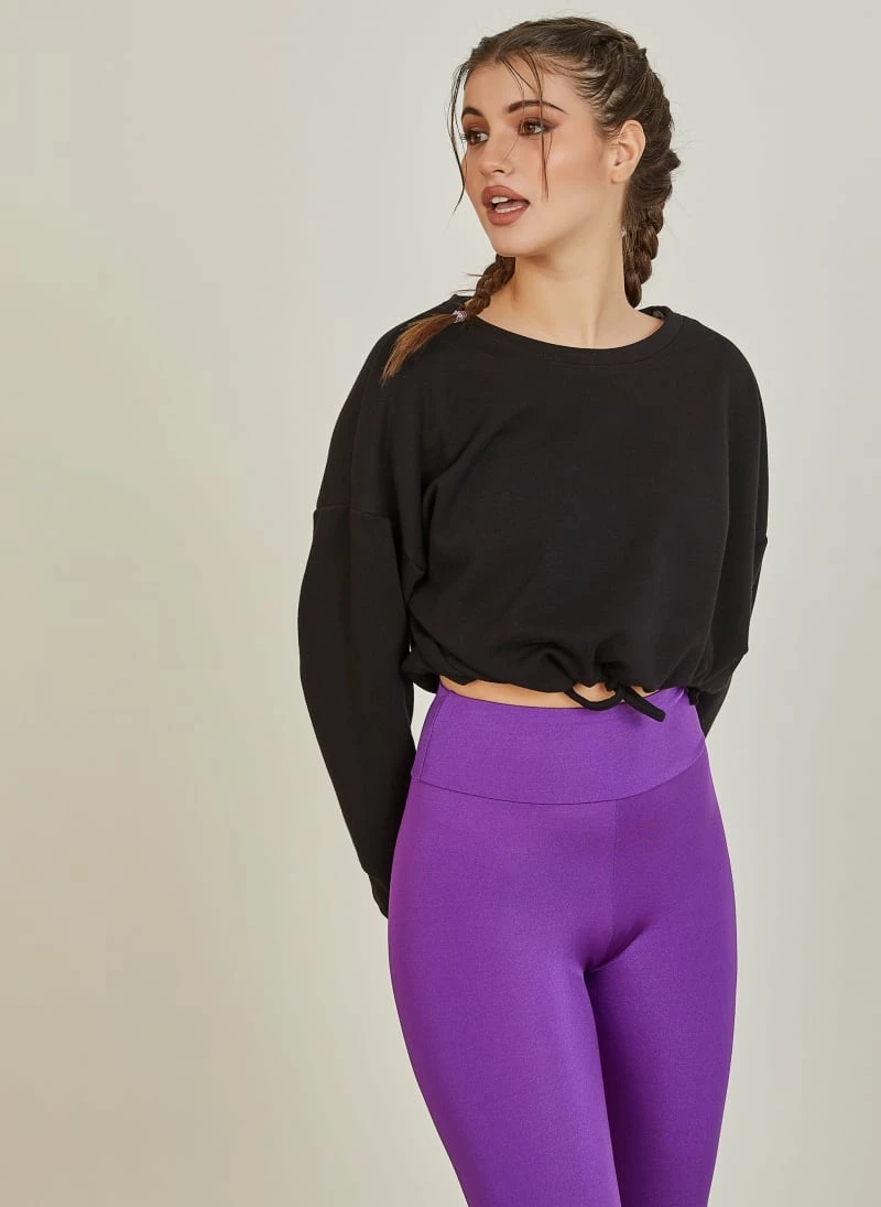 Συμφωνίες ✔️ Noobass Cropped φούτερ με κορδονάκι - Μαύρο ✔️ 3 Συμφωνίες ✔️ Noobass Cropped φούτερ με κορδονάκι - Μαύρο ✔️ - Image 3