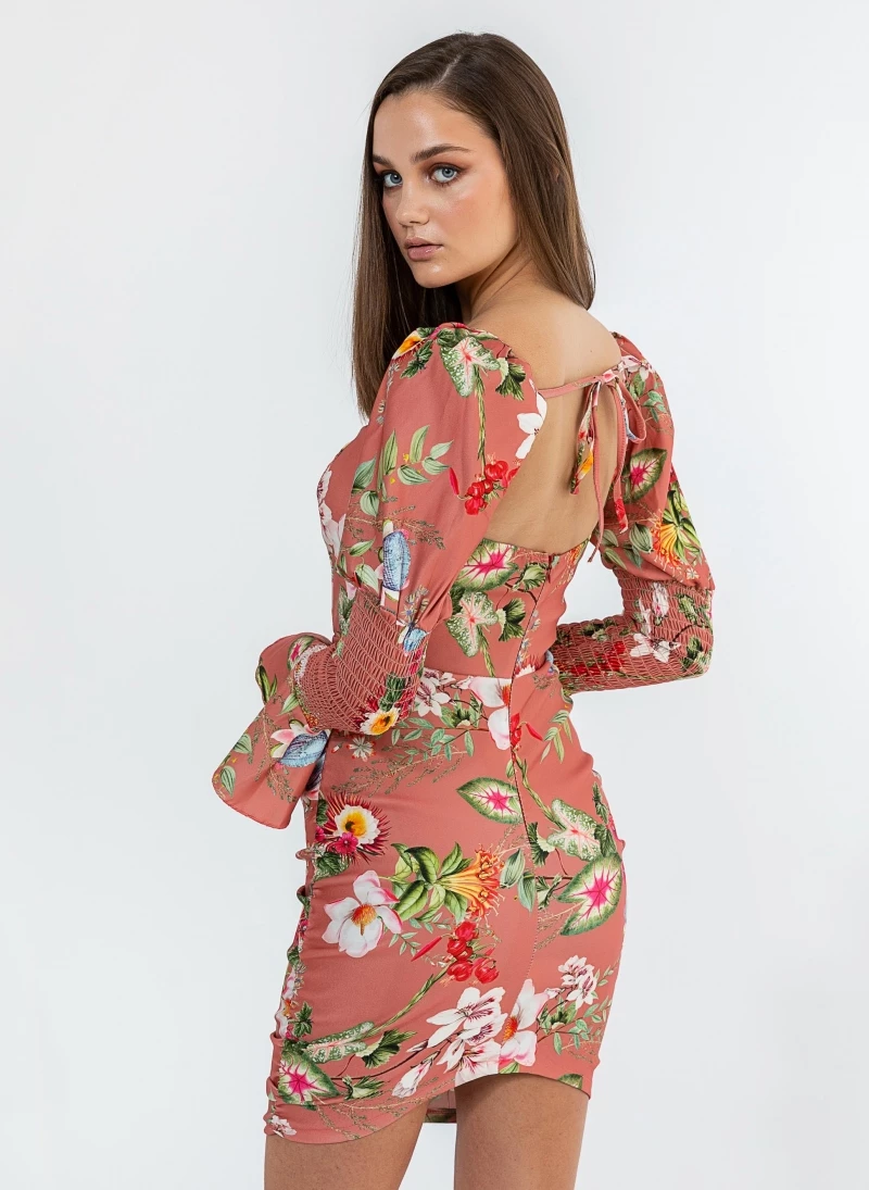 Εξοδος 💯 The Fashion Project Φλοράλ φόρεμα με σούρες - Σάπιο μήλο 🔥 3 Εξοδος 💯 The Fashion Project Φλοράλ φόρεμα με σούρες - Σάπιο μήλο 🔥 - Image 3