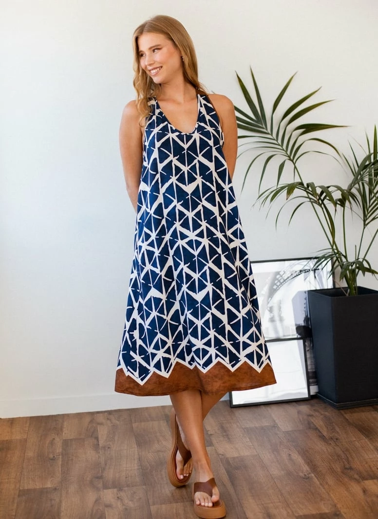 ΧΟΝΔΡΙΚΟ ΕΜΠΟΡΙΟ ❤️ The Fashion Project Εμπριμέ φόρεμα α΄μανικο - Μπλε σκούρο 🎉 4 ΧΟΝΔΡΙΚΟ ΕΜΠΟΡΙΟ ❤️ The Fashion Project Εμπριμέ φόρεμα α΄μανικο - Μπλε σκούρο 🎉 - Image 4