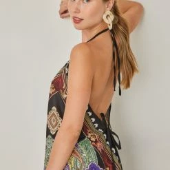 Νέος ✨ The Fashion Project Φόρεμα ασύμμετρο με Ethnic σχέδιο - Μαύρο 🌟 -Φορέματα Εκπτώσεις forema asummetro me ethnic sxedio 105124 70o3