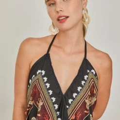 Νέος ✨ The Fashion Project Φόρεμα ασύμμετρο με Ethnic σχέδιο - Μαύρο 🌟 -Φορέματα Εκπτώσεις forema asummetro me ethnic sxedio 105124 7g48