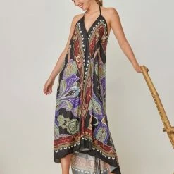 Νέος ✨ The Fashion Project Φόρεμα ασύμμετρο με Ethnic σχέδιο - Μαύρο 🌟 -Φορέματα Εκπτώσεις forema asummetro me ethnic sxedio 105124 oxc1