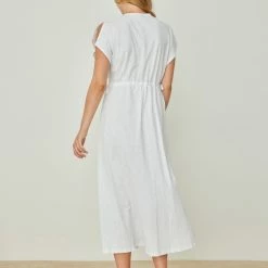Πολύ καλή προσφορά ❤️ Noobass Φόρεμα Casual με κορδόνι στη μέση - Λευκό 🛒 -Φορέματα Εκπτώσεις forema casual me kordoni sti mesi 105075 d3mj