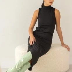 ΧΟΝΔΡΙΚΟ ΕΜΠΟΡΙΟ ✨ Noobass Φόρεμα Casual με ψηλή λαιμόκοψη - Μαύρο ✔️ -Φορέματα Εκπτώσεις forema casual me psili laimokopsi 107305 17pm