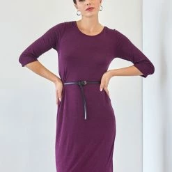 Εκπτωση 🔔 Αθλητικό φόρεμα με ζωνάκι NAIBA 402.086 - Plum 👏