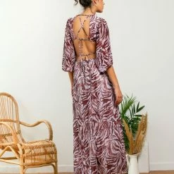 Flash Sale 🤩 The Fashion Project Εμπριμέ φόρεμα με διαφάνεια - Καφέ 🤩 -Φορέματα Εκπτώσεις forema diafaneia me cut outs 105402 0e71