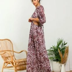 Flash Sale 🤩 The Fashion Project Εμπριμέ φόρεμα με διαφάνεια - Καφέ 🤩 -Φορέματα Εκπτώσεις forema diafaneia me cut outs 105402 u2zb