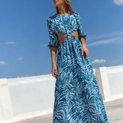 ΧΟΝΔΡΙΚΟ ΕΜΠΟΡΙΟ 💯 The Fashion Project Εμπριμέ φόρεμα με διαφάνεια - Petrol ⌛ 11 ΧΟΝΔΡΙΚΟ ΕΜΠΟΡΙΟ 💯 The Fashion Project Εμπριμέ φόρεμα με διαφάνεια - Petrol ⌛ -Φορέματα Εκπτώσεις forema diafaneia me cut outs 105404 s1km