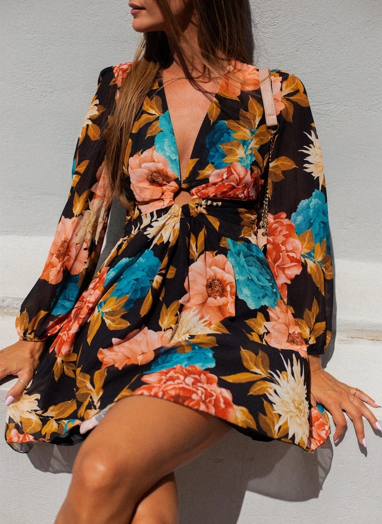 ΧΟΝΔΡΙΚΟ ΕΜΠΟΡΙΟ 🔥 The Fashion Project Φλοράλ φόρεμα με κρίκο - Μαύρο 🤩 6 ΧΟΝΔΡΙΚΟ ΕΜΠΟΡΙΟ 🔥 The Fashion Project Φλοράλ φόρεμα με κρίκο - Μαύρο 🤩 - Image 6