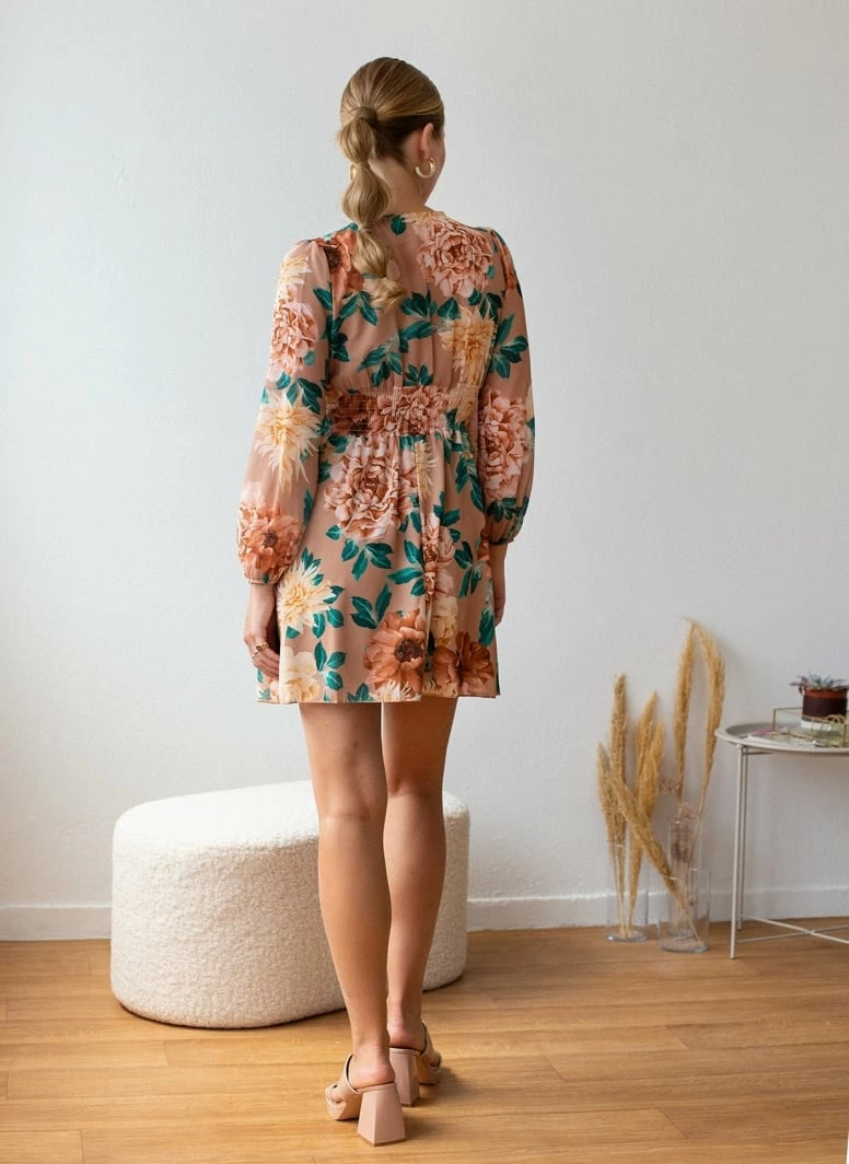 Καλύτερη πώληση 🥰 The Fashion Project Φλοράλ φόρεμα με κρίκο - Caramel 😀 3 Καλύτερη πώληση 🥰 The Fashion Project Φλοράλ φόρεμα με κρίκο - Caramel 😀 - Image 3