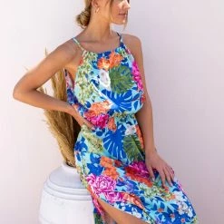 Προώθηση 😉 The Fashion Project Φλοράλ φόρεμα Halter - Οινοπνευματί 🎁