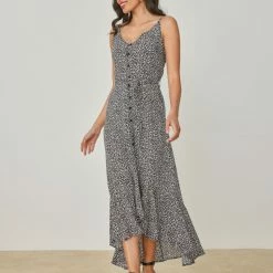 ΧΟΝΔΡΙΚΟ ΕΜΠΟΡΙΟ 🔥 The Fashion Project Φλορα΄λ φόρεμα με κουμπιά - Μαύρο ✨ -Φορέματα Εκπτώσεις forema floral me koumpia 102467 723w