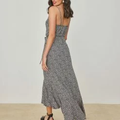 ΧΟΝΔΡΙΚΟ ΕΜΠΟΡΙΟ 🔥 The Fashion Project Φλορα΄λ φόρεμα με κουμπιά - Μαύρο ✨ -Φορέματα Εκπτώσεις forema floral me koumpia 102467 bkg6