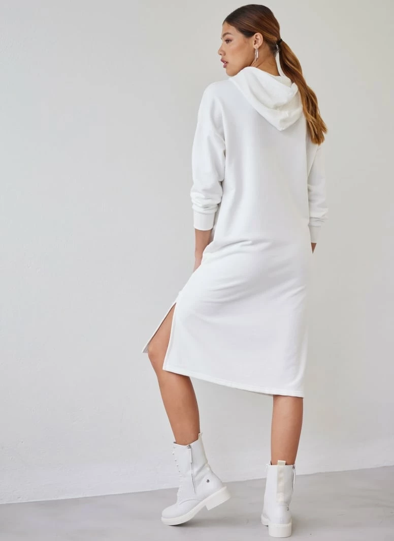 Κουπόνι 🥰 Noobass Αθλητικό φόρεμα με κουκούλα - Λευκό ✨ 3 Κουπόνι 🥰 Noobass Αθλητικό φόρεμα με κουκούλα - Λευκό ✨ - Image 3