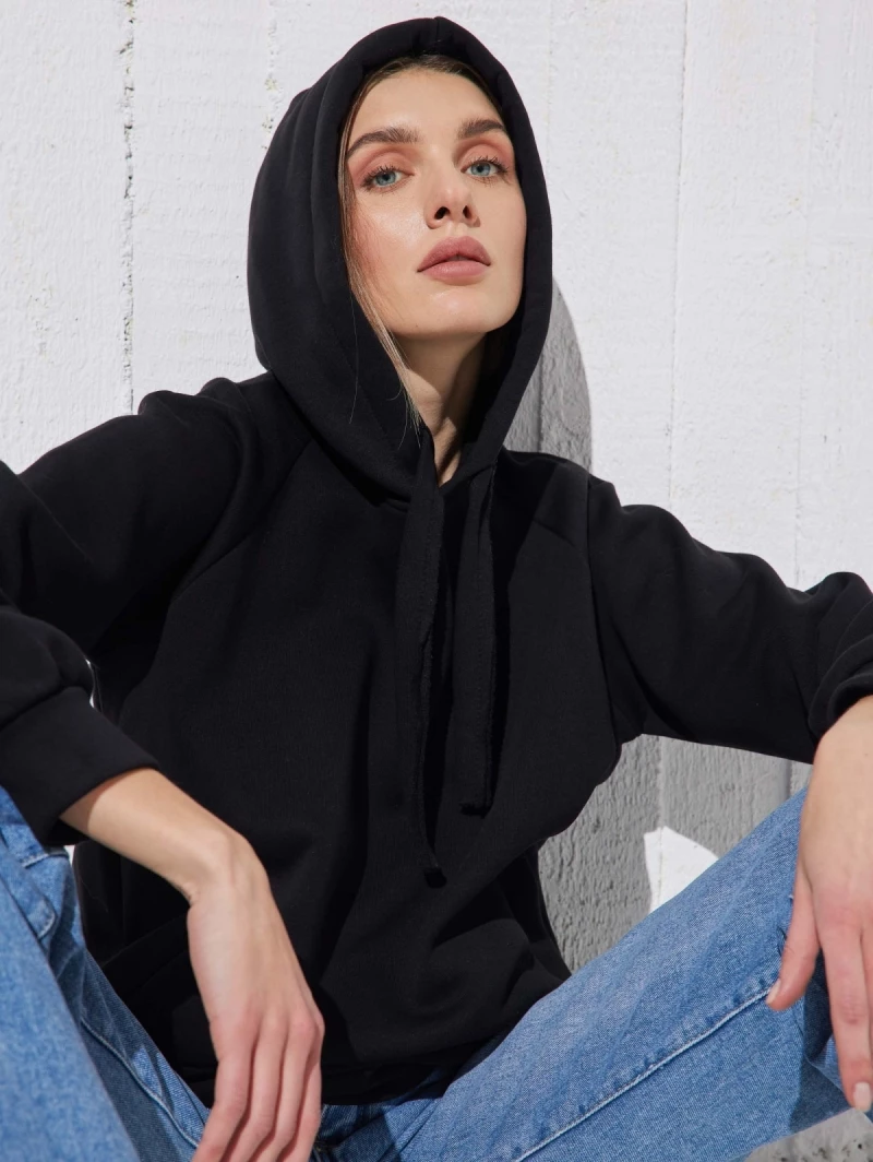 Αγορά ✔️ The Fashion Project Μπλούζα φούτερ με κουκούλα - Μαύρο 🥰 3 Αγορά ✔️ The Fashion Project Μπλούζα φούτερ με κουκούλα - Μαύρο 🥰 - Image 3