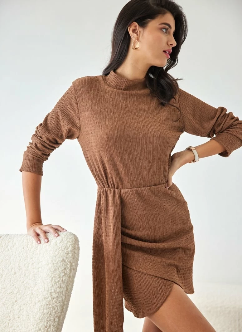 ΧΟΝΔΡΙΚΟ ΕΜΠΟΡΙΟ 😍 The Fashion Project Φόρεμα ασύμμετρο γκοφρέ - Biscuit ⌛ 4 ΧΟΝΔΡΙΚΟ ΕΜΠΟΡΙΟ 😍 The Fashion Project Φόρεμα ασύμμετρο γκοφρέ - Biscuit ⌛ - Image 4