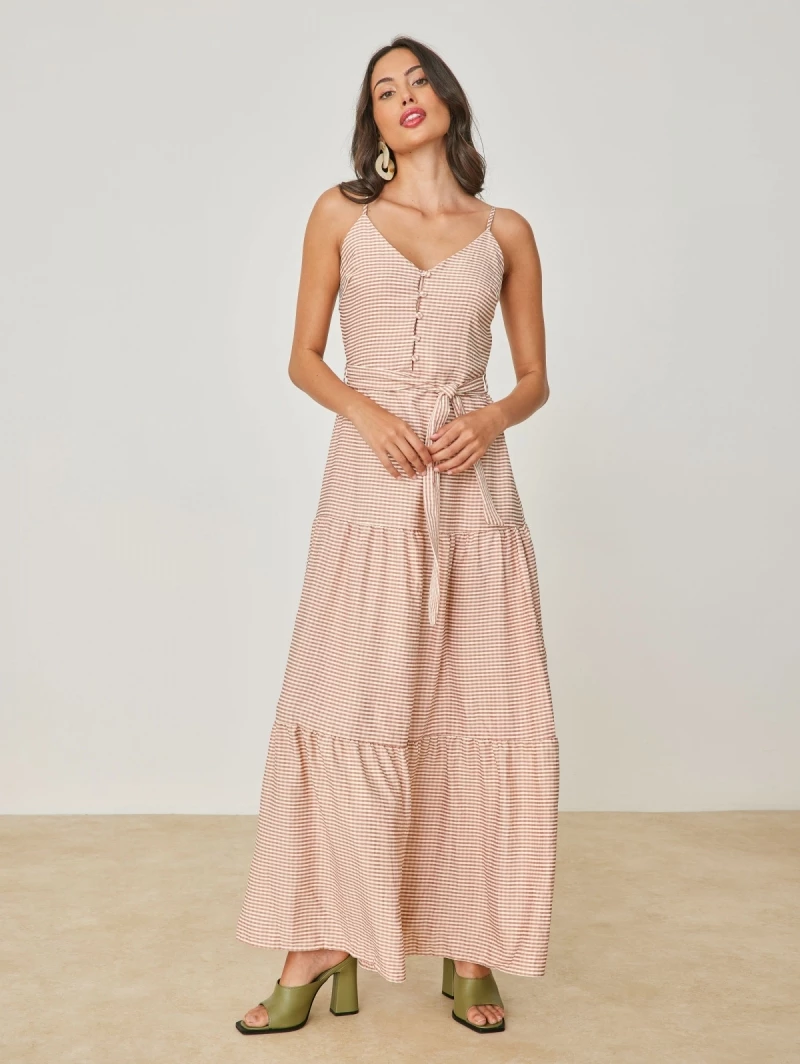 Η καλύτερη συμφωνία ✔️ The Fashion Project Φόρεμα καρώ με βολάν - Biscuit 😀 3 Η καλύτερη συμφωνία ✔️ The Fashion Project Φόρεμα καρώ με βολάν - Biscuit 😀 - Image 3