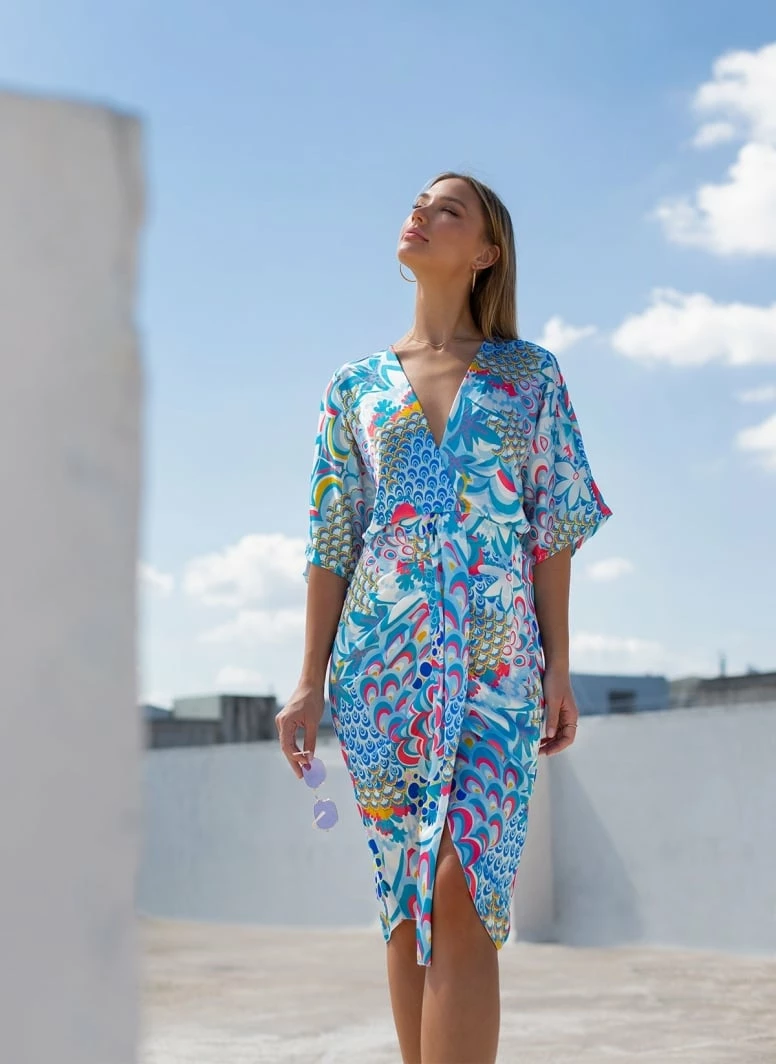 Προώθηση 🔔 The Fashion Project Εμπριμέ φόρεμα κρουαζέ - Γαλάζιο 🔥 1 Προώθηση 🔔 The Fashion Project Εμπριμέ φόρεμα κρουαζέ - Γαλάζιο 🔥