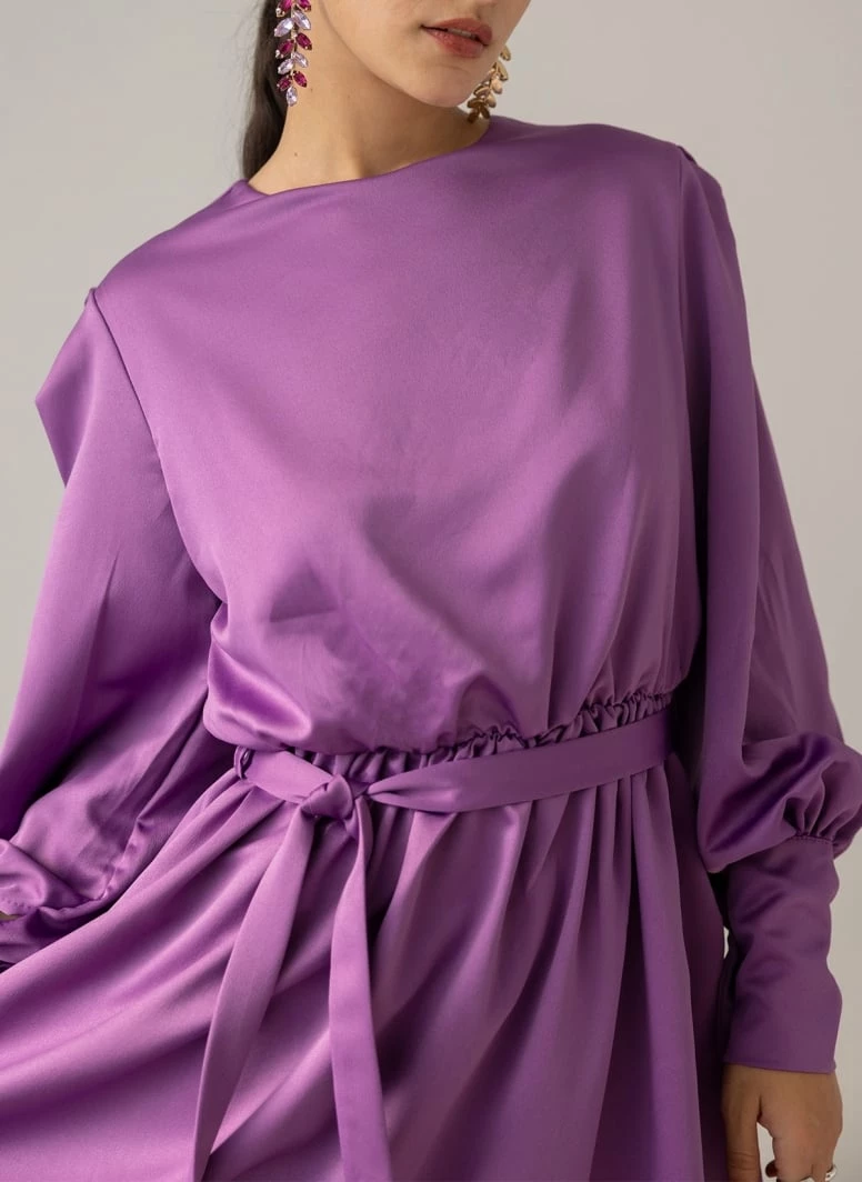 Αγορά 🤩 The Fashion Project Φόρεμα κοντό με Balloon μανίκια - Μωβ 😉 3 Αγορά 🤩 The Fashion Project Φόρεμα κοντό με Balloon μανίκια - Μωβ 😉 - Image 3