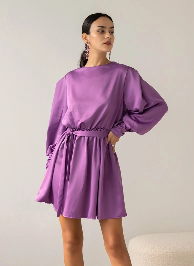 Αγορά 🤩 The Fashion Project Φόρεμα κοντό με Balloon μανίκια - Μωβ 😉 1 Αγορά 🤩 The Fashion Project Φόρεμα κοντό με Balloon μανίκια - Μωβ 😉