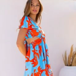 Καλύτερες κριτικές για 💯 The Fashion Project Φλοράλ φόρεμα με άνοιγμα στη μέση - Γαλάζιο 😀 -Φορέματα Εκπτώσεις forema konto me kriko kai anoigmata 104209 2gc0