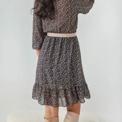 Προώθηση ❤️ The Fashion Project Φλοράλ φόρεμα κρουαζέ - Μπλε σκούρο 🎁 -Φορέματα Εκπτώσεις forema krouaze me mikra louloudia 108430 y554