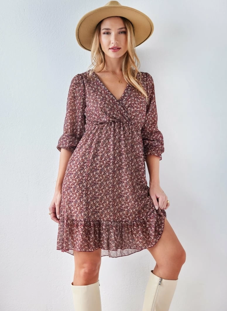 Η καλύτερη συμφωνία 🎉 The Fashion Project Φλοράλ φόρεμα κρουαζέ - Καφέ 🌟 5 Η καλύτερη συμφωνία 🎉 The Fashion Project Φλοράλ φόρεμα κρουαζέ - Καφέ 🌟 - Image 5