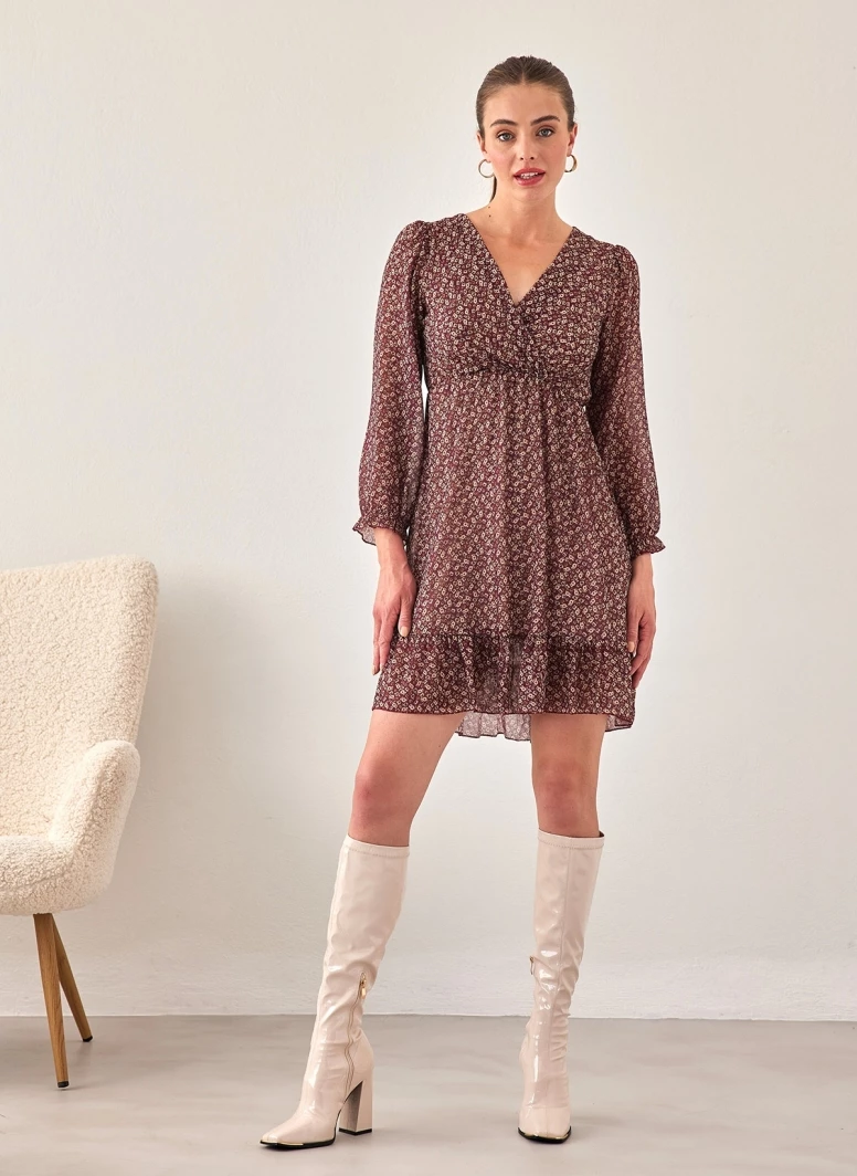 Η καλύτερη συμφωνία 😀 The Fashion Project Φλοράλ φόρεμα κρουαζέ - Plum 🔥 2 Η καλύτερη συμφωνία 😀 The Fashion Project Φλοράλ φόρεμα κρουαζέ - Plum 🔥 - Image 2