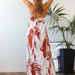 Πολύ καλή προσφορά 🧨 The Fashion Project Εμπριμέ φόρεμα με δέσιμο στο λαιμό - Κεραμιδί ✔️ 6 Πολύ καλή προσφορά 🧨 The Fashion Project Εμπριμέ φόρεμα με δέσιμο στο λαιμό - Κεραμιδί ✔️ -Φορέματα Εκπτώσεις forema lino me cut out sto mpousto 105810 c0tn