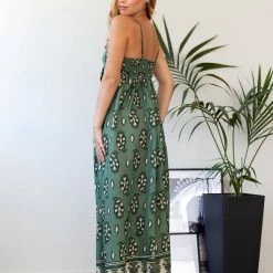 Προϋπολογισμός ⭐ The Fashion Project Εμπριμέ φόρεμα με λαχούρια - Χακί 👏 -Φορέματα Εκπτώσεις forema lino me laxouria 105813 x4zb