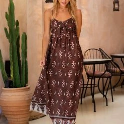 Καλύτερες κριτικές για 👏 The Fashion Project Εμπριμέ φόρεμα με λαχούρια - Καφέ 😍