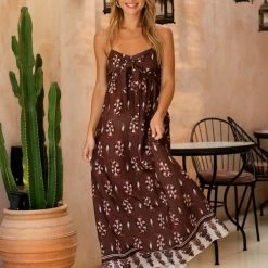 Καλύτερες κριτικές για 👏 The Fashion Project Εμπριμέ φόρεμα με λαχούρια - Καφέ 😍 -Φορέματα Εκπτώσεις forema lino me laxouria 105814 s1vw