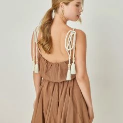 Το φθηνότερο ✨ The Fashion Project Φόρεμα λινό με σχοίνινα ραντάκια - Καφέ 🎉 10 Το φθηνότερο ✨ The Fashion Project Φόρεμα λινό με σχοίνινα ραντάκια - Καφέ 🎉 -Φορέματα Εκπτώσεις forema lino me sxoinina rantakia 104216 zblh