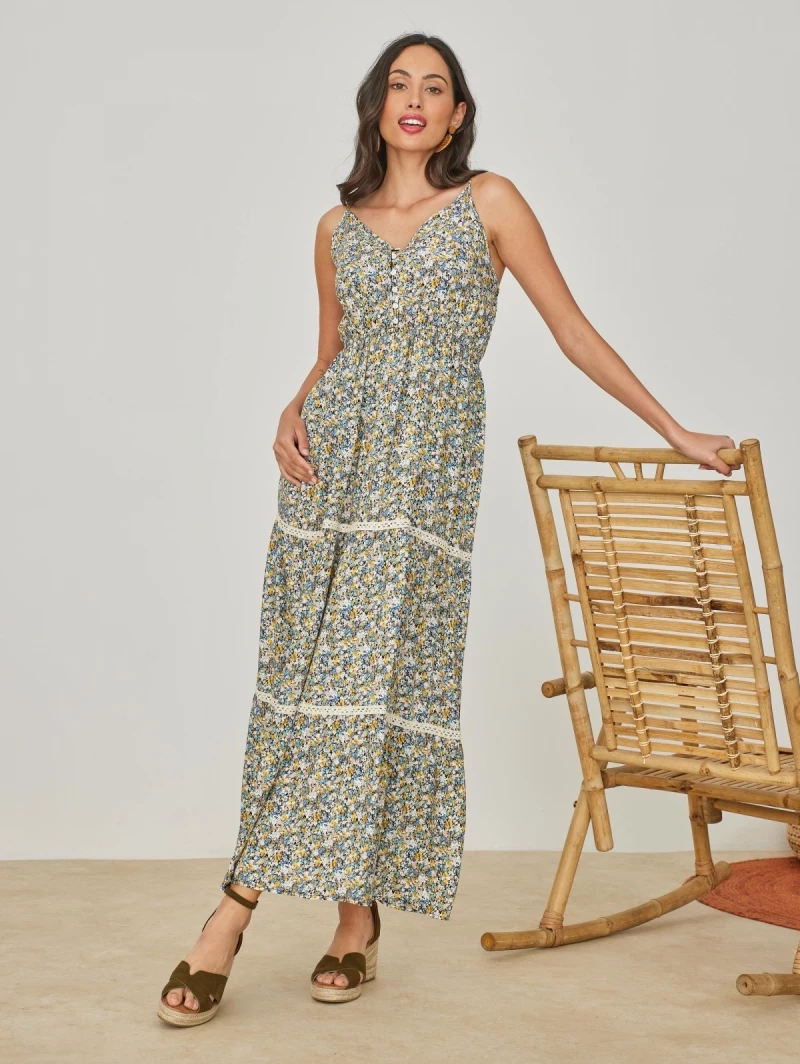 Καλύτερη πώληση 👏 The Fashion Project Φλοράλ φόρεμα με κουμπιά στο μπούστο - Μουσταρδί 👏 5 Καλύτερη πώληση 👏 The Fashion Project Φλοράλ φόρεμα με κουμπιά στο μπούστο - Μουσταρδί 👏 - Image 5