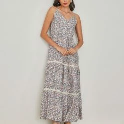 Εξοδος 🎉 The Fashion Project Φλοράλ φόρεμα με κουμπιά στο μπούστο - Πορτοκαλί 👏 -Φορέματα Εκπτώσεις forema makru me koumpia sto mpousto 102503 unza