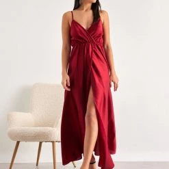 Εξοδος 🌟 The Fashion Project Φόρεμα μάξι σατέν με άνοιγμα - Μπορντό 🧨 8 Εξοδος 🌟 The Fashion Project Φόρεμα μάξι σατέν με άνοιγμα - Μπορντό 🧨 -Φορέματα Εκπτώσεις forema maksi saten me anoigma 107044 a9mr